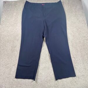 Catherines RightFit Moderately Curvy Navy Blue Dress Pants Womens 24W Stretch